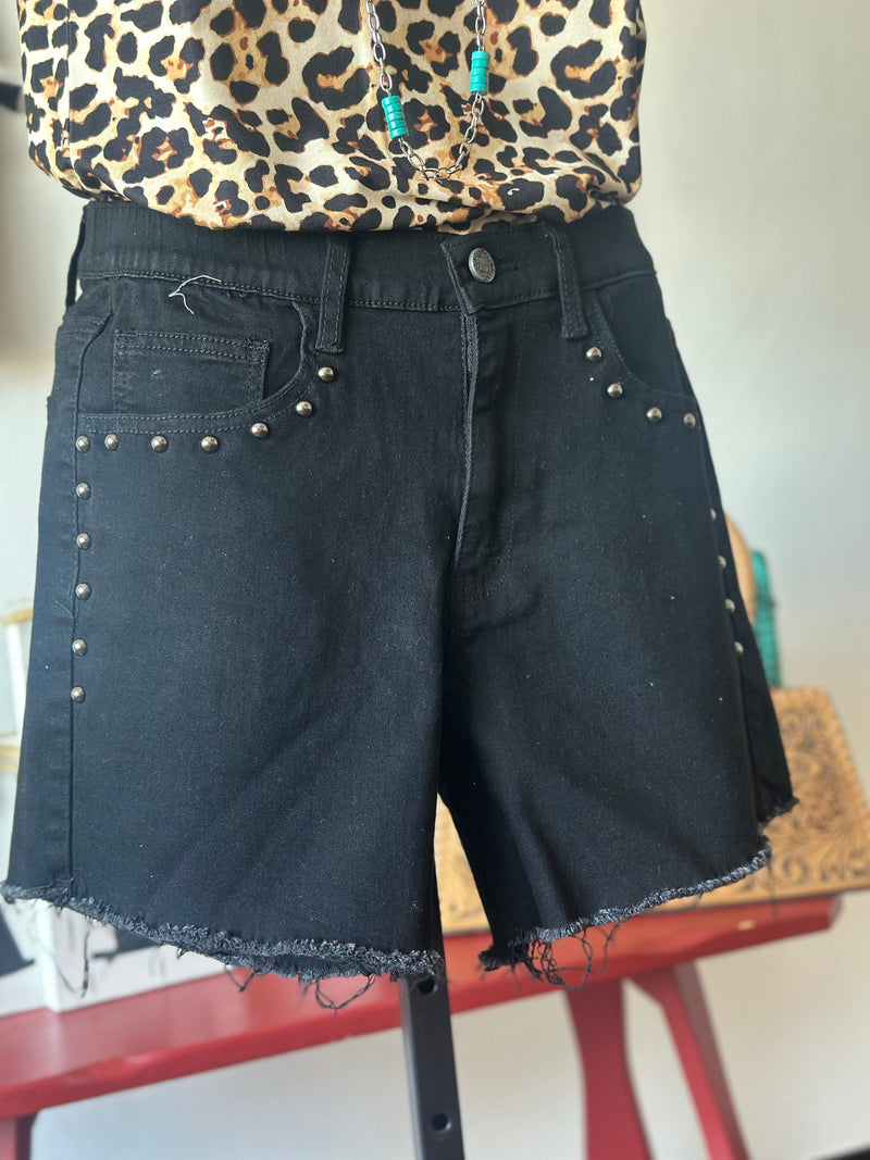 Shop Envi Me The Autumn Studded Mid Thigh Shorts