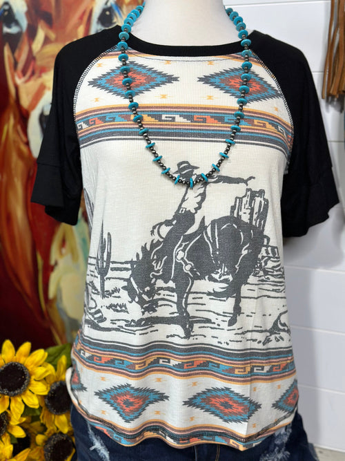 Shop Envi Me Tops and Tunics The Aztec Bucking Horse Top