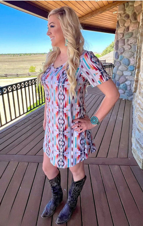 Shop Envi Me Tops and Tunics The Aztec Canyons Western Spring  Dress