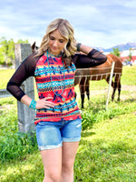 Shop Envi Me It's T-shirt Kinda Day The Aztec Days Mesh Sleeve Baseball Tee