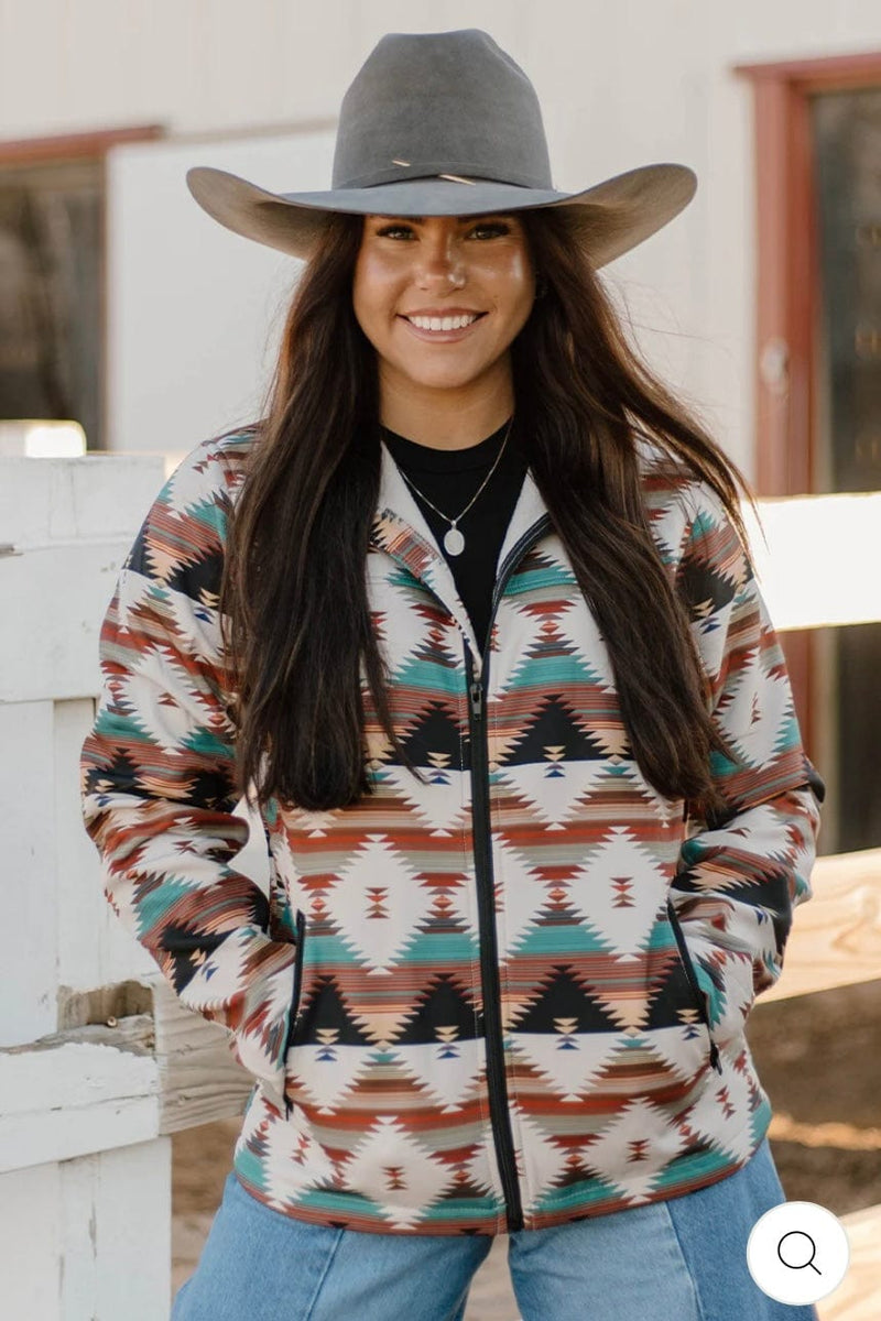 Shop Envi Me Cardigans and Kimonos The Aztec On The Ranch Zip Up