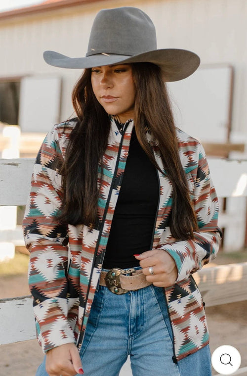 Shop Envi Me Cardigans and Kimonos The Aztec On The Ranch Zip Up