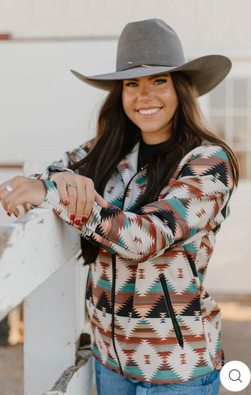 Shop Envi Me Cardigans and Kimonos The Aztec On The Ranch Zip Up