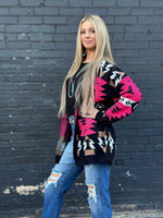 Shop Envi Me Cardigans and Kimonos The Aztec Pink Painted Pony Cardigan Sweater
