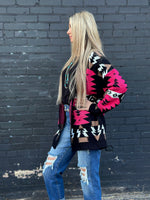 Shop Envi Me Cardigans and Kimonos The Aztec Pink Painted Pony Cardigan Sweater