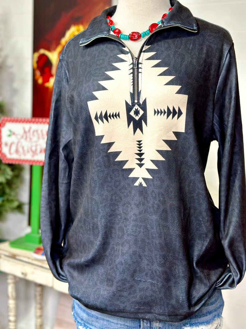 The Aztec Quarter Zip Rodeo Day Pullover Shop Envi Me