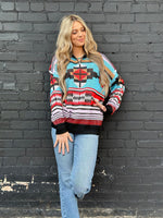 Shop Envi Me Tops and Tunics The Aztec Quarter Zip Rodeo Days Sweater