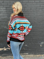 Shop Envi Me Tops and Tunics The Aztec Quarter Zip Rodeo Days Sweater
