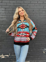 Shop Envi Me Tops and Tunics The Aztec Quarter Zip Rodeo Days Sweater
