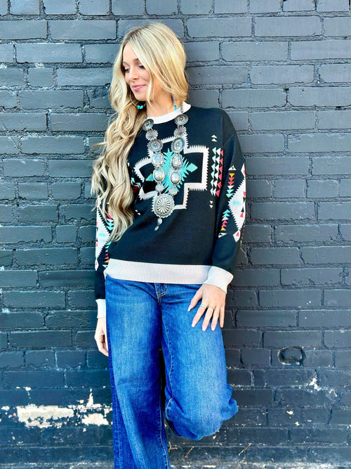 Shop Envi Me Tops and Tunics The Aztec Rodeo Days Sweater