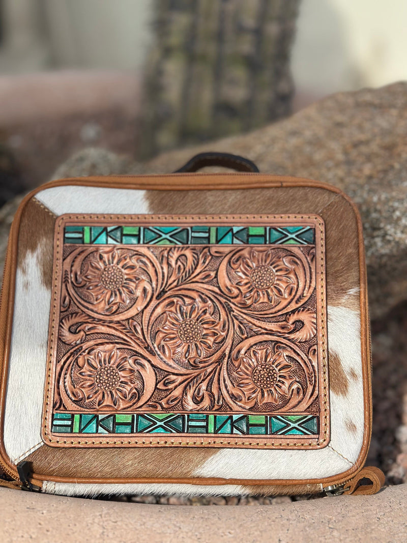 Shop Envi Me Accessories One The Aztec Turquoise Dreams Tooled Leather & Cowhide Jewelry Case