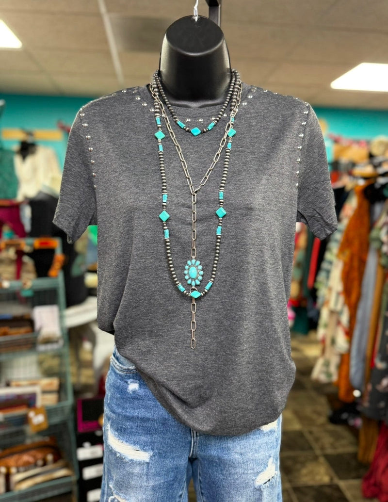 Shop Envi Me Tops and Tunics The Back To School Studded Top