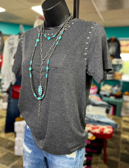 Shop Envi Me Tops and Tunics The Back To School Studded Top