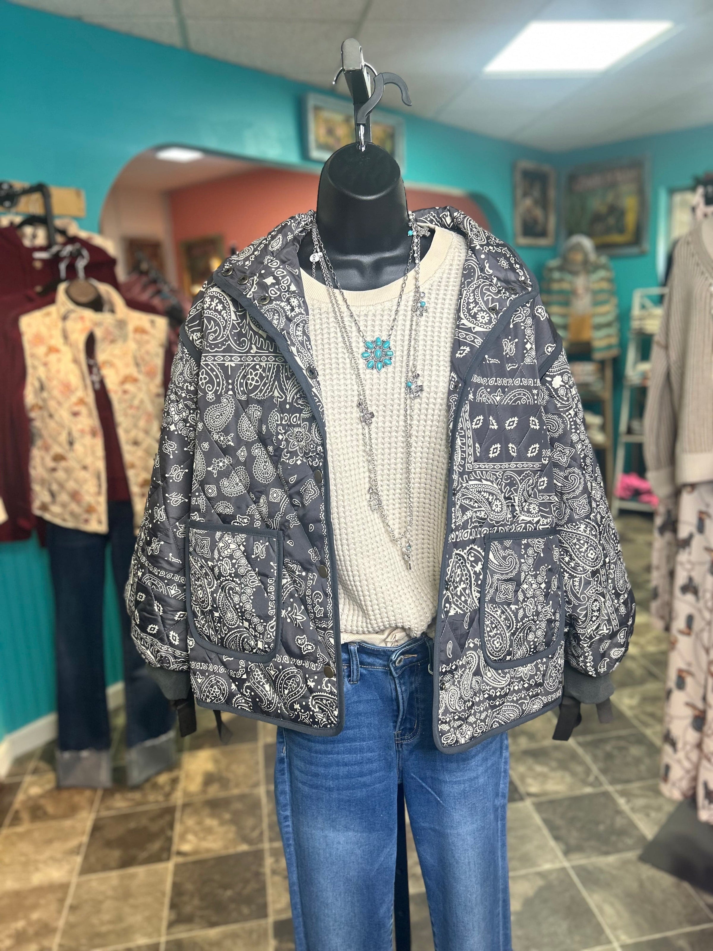 Shop Envi Me Outerwear The Bandana Quilted Jacket