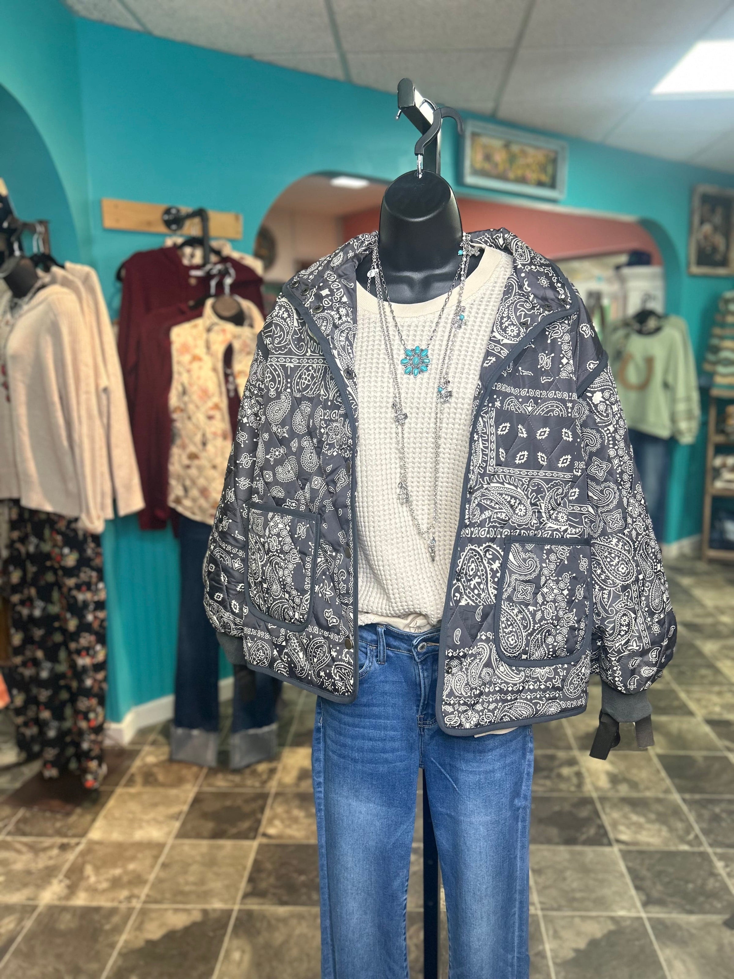 Shop Envi Me Outerwear The Bandana Quilted Jacket