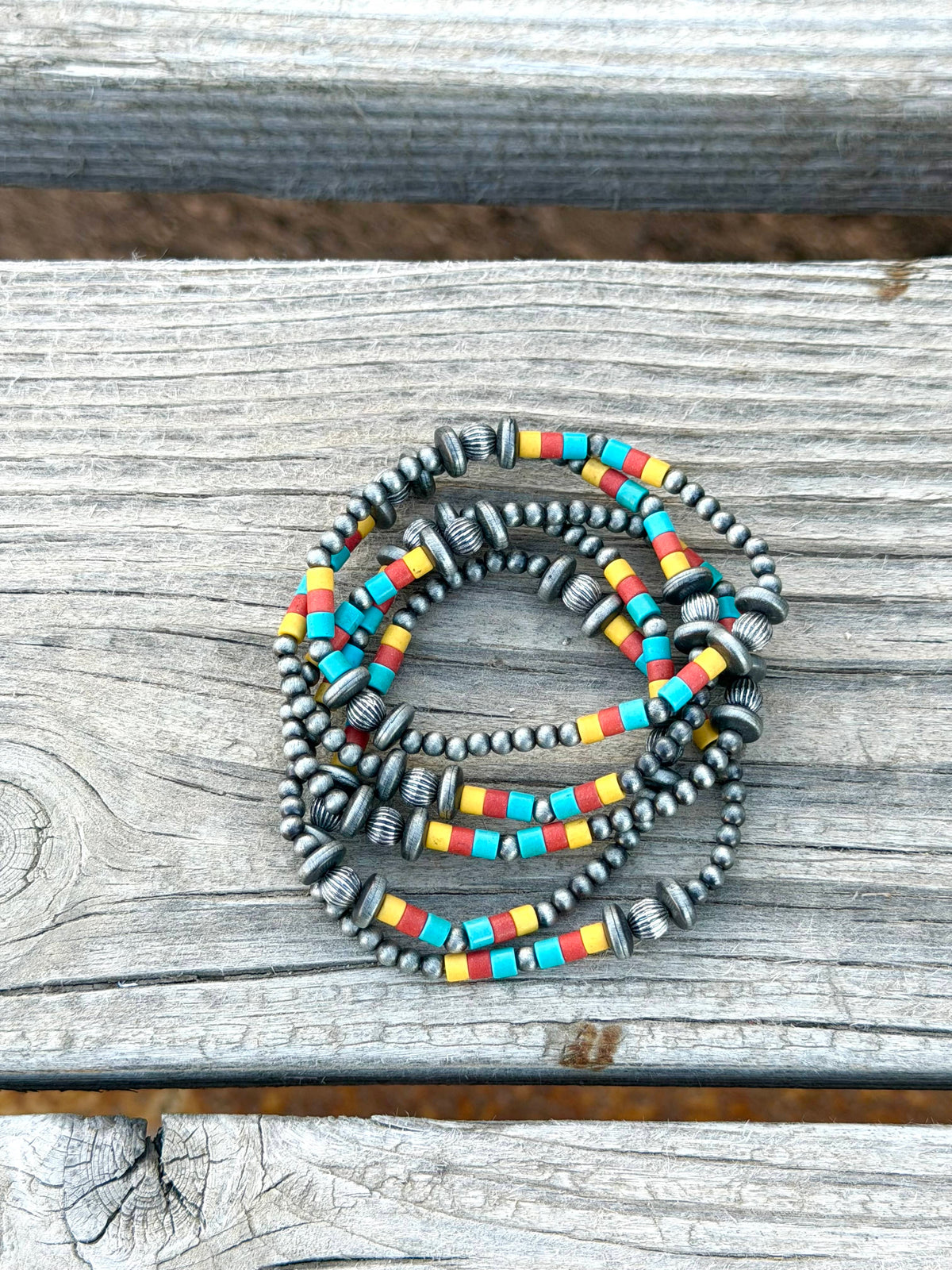 Shop Envi Me Jewelry Multi / Multi The Beaded Pearl Stack Bracelets