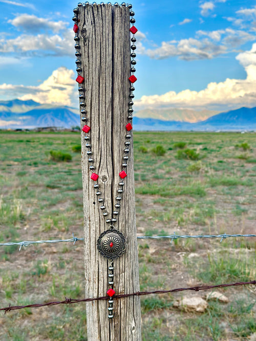 Shop Envi Me Jewelry The Big Springs Coral Concho Necklace