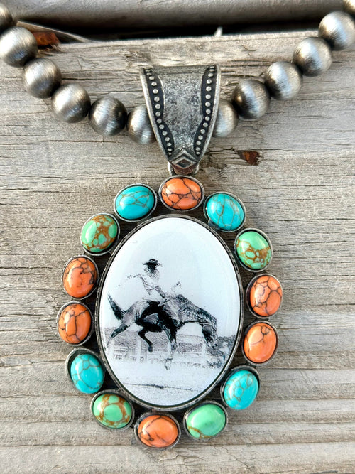 Shop Envi Me Jewelry The Big Valley Bucking Horse  Pendant Necklace