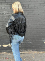 Shop Envi Me Outerwear The Biker Babe Fringe Jacket