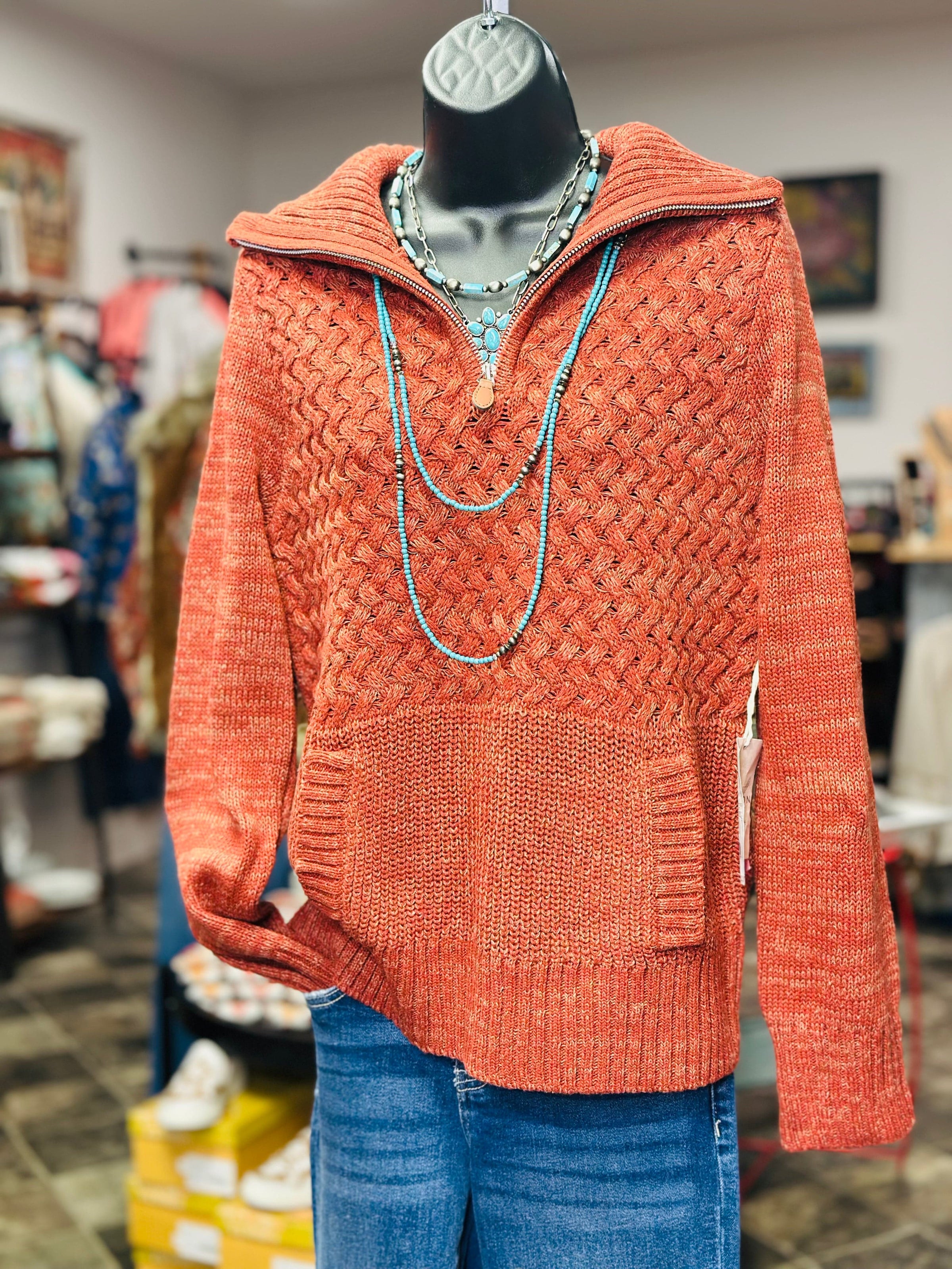 Shop Envi Me tops The Billings Basket Stamp Cowboy 🤠 Sweater