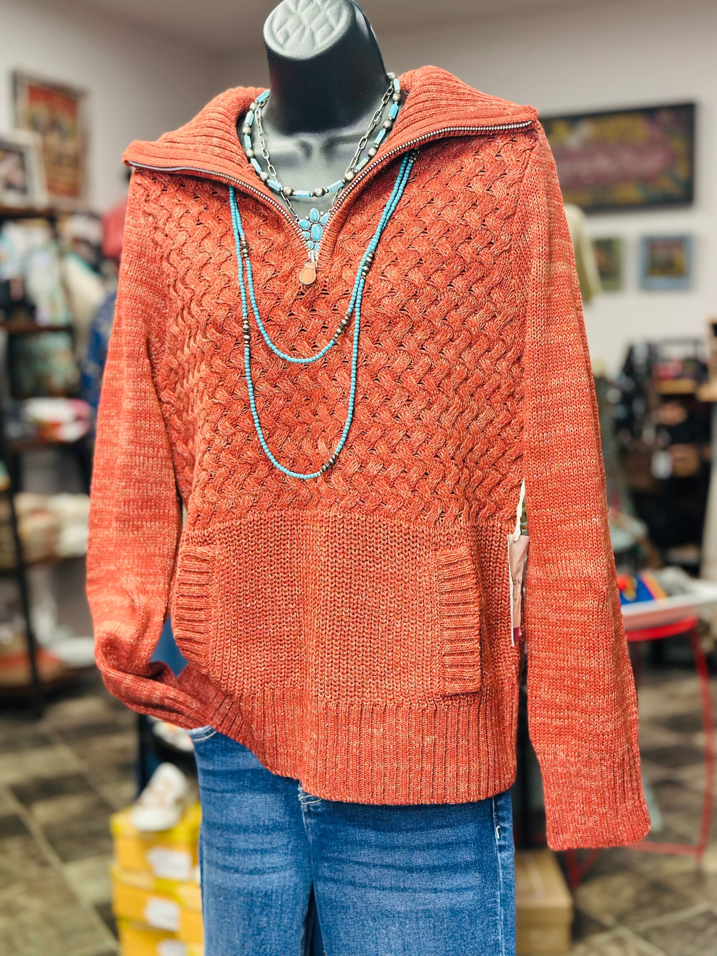 Shop Envi Me tops The Billings Basket Stamp Cowboy 🤠 Sweater
