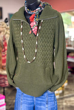 Shop Envi Me tops The Billings Basket Stamp Green Cowboy 🤠 Sweater