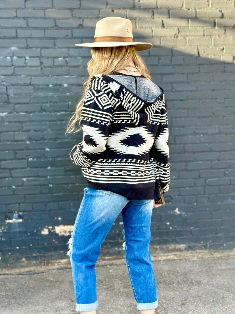 Shop Envi Me Cardigans and Kimonos The Black Bandera Aztec Cardigan