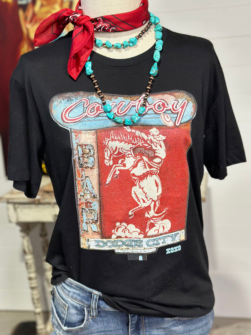 Shop Envi Me Tops and Tunics The Black Cowboy Bar Tee