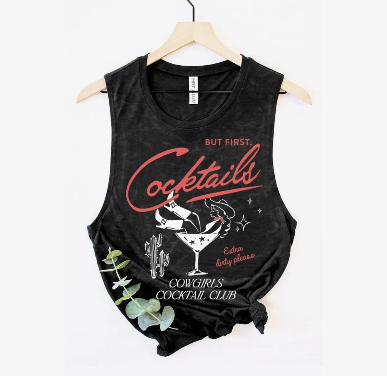 Shop Envi Me Tops and Tunics The Black Cowgirl Cocktail Club Tank