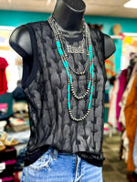 Shop Envi Me Tops and Tunics The Black Lindy Lace Western Sleeveless Top