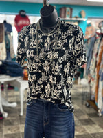 Shop Envi Me Tops and Tunics The Black Santa Oso Cowboy Top