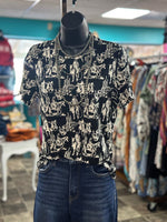 Shop Envi Me Tops and Tunics The Black Santa Oso Cowboy Top