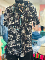 Shop Envi Me Tops and Tunics The Black & White Rodeo Life V Neck Top