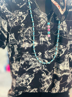 Shop Envi Me Tops and Tunics The Black & White Rodeo Life V Neck Top