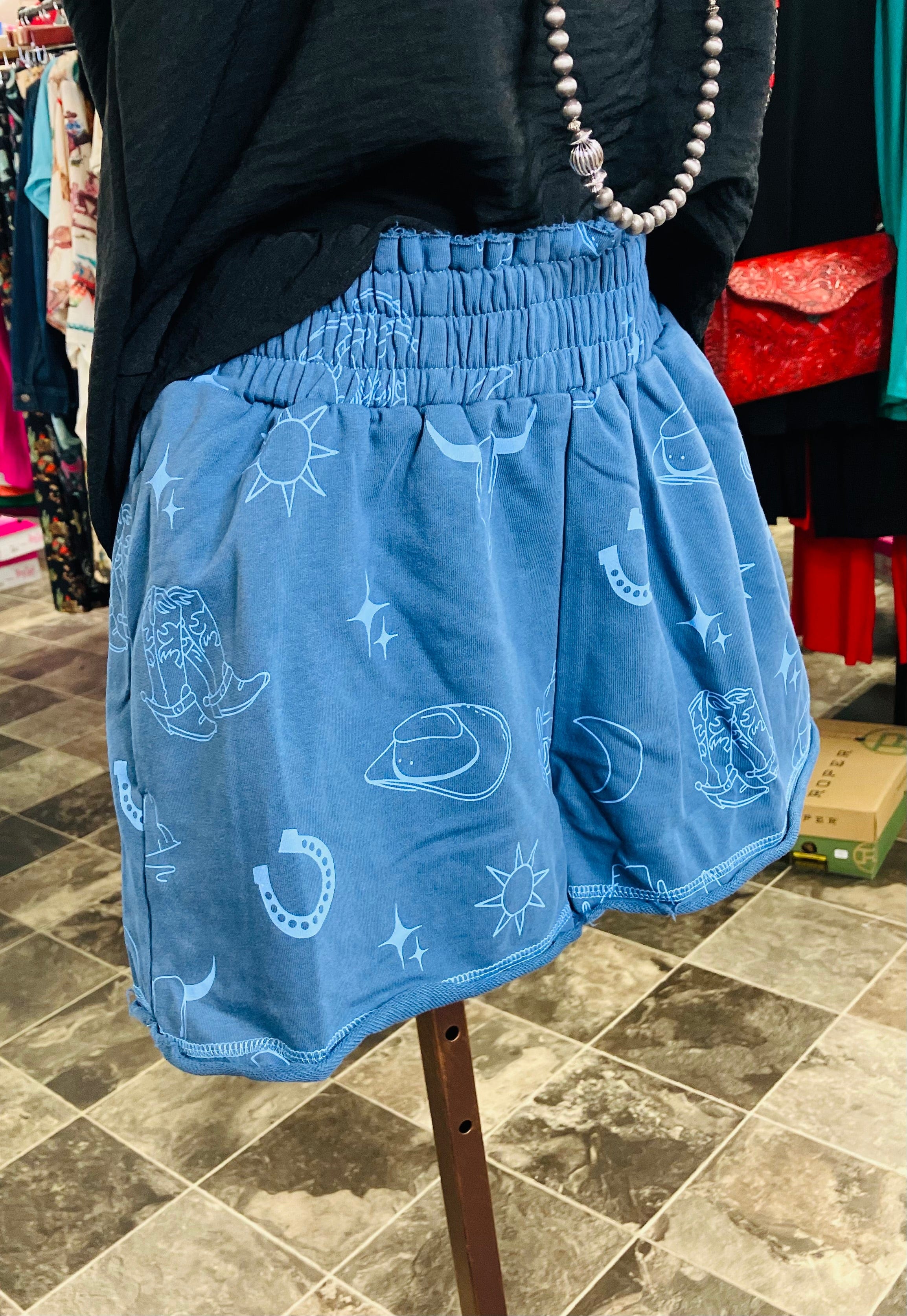 Shop Envi Me Bottoms The Blue Boots N Cowboy Hats Short