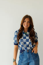 Shop Envi Me Tops and Tunics The Blue Casual Cowgirl Western Top