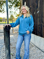 Shop Envi Me It's T-shirt Kinda Day The Blue Cave Creek Corded Half Zip Top