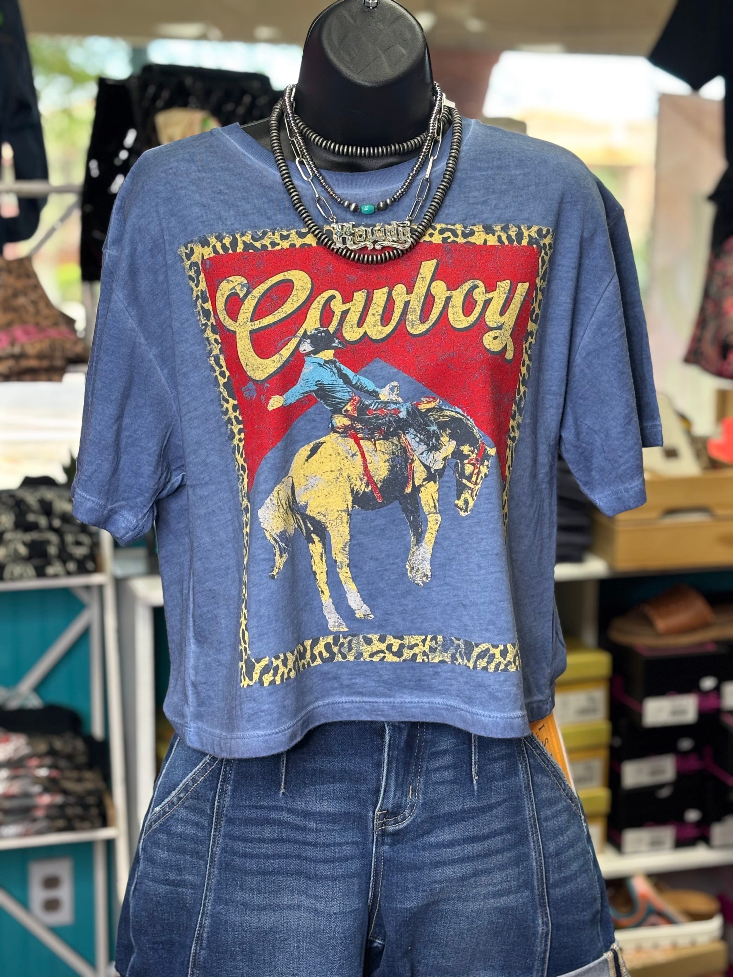 Shop Envi Me Cardigans and Kimonos The Blue Cowboy Cheetah Mom Crop