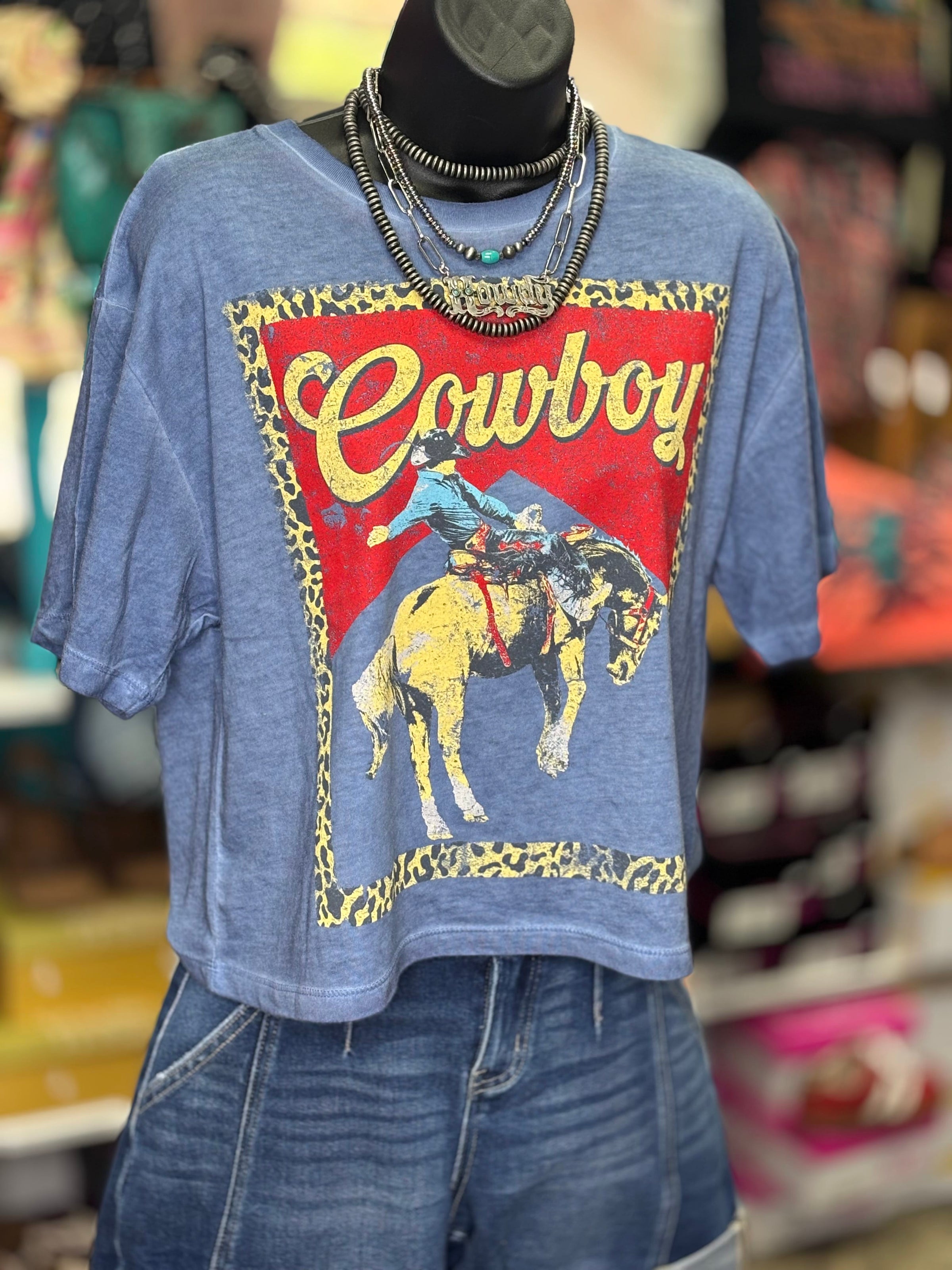 Shop Envi Me Cardigans and Kimonos The Blue Cowboy Cheetah Mom Crop
