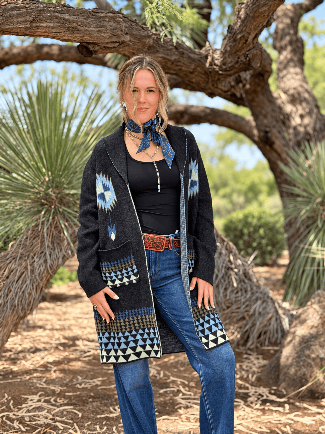 Shop Envi Me Cardigans and Kimonos The Blue Mesa Aztec Cardigan