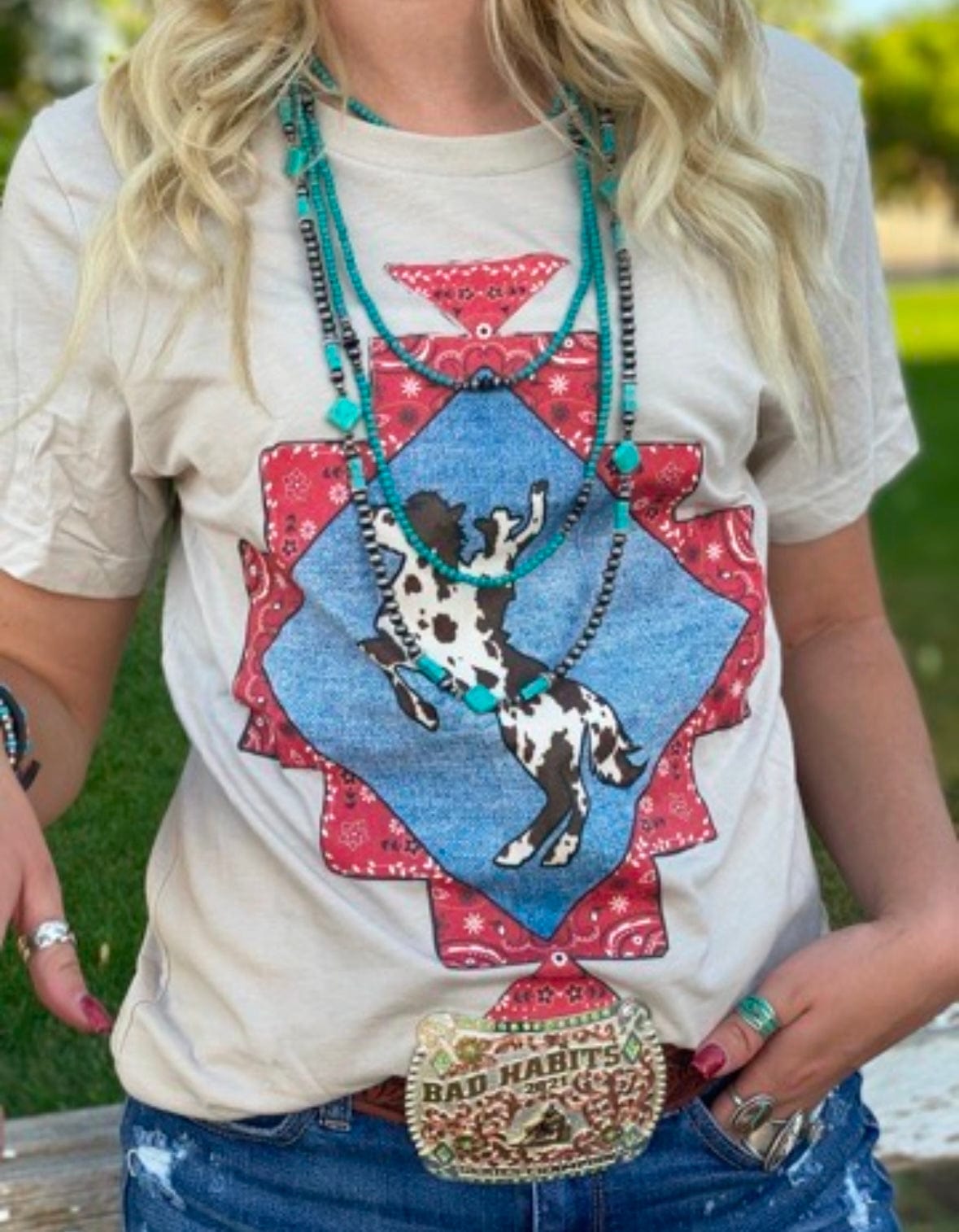 Shop Envi Me It's T-shirt Kinda Day The Bonita Bandana 🐴 Cowgirl Tee