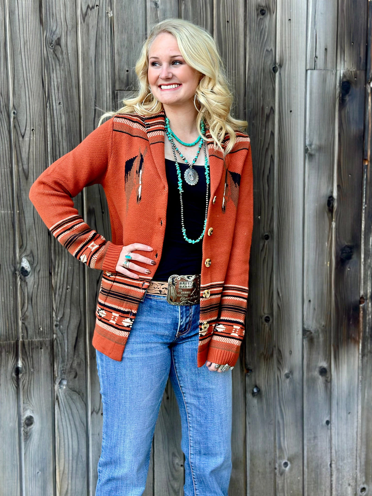 Shop Envi Me Cardigans and Kimonos The Bozeman Vintage Horse Cardigan