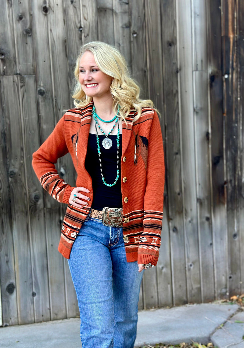 Shop Envi Me Cardigans and Kimonos The Bozeman Vintage Horse Cardigan
