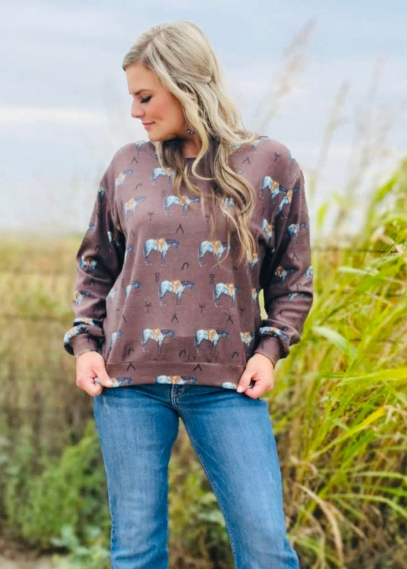 Shop Envi Me It's T-shirt Kinda Day The Branded Longhorn Long Sleeve Tee