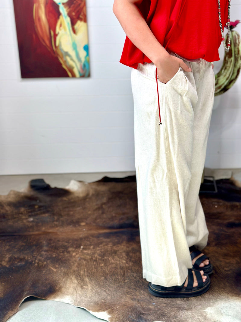 The Bring On Summer Wide Leg Linen Like Pants – Shop Envi Me