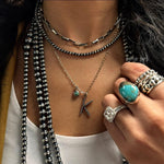 Shop Envi Me Necklaces The Cable Initial Letter Sterling Silver with Turquoise Necklace