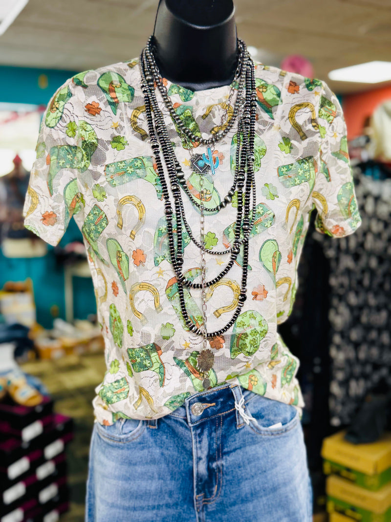 Shop Envi Me It's T-shirt Kinda Day The Cactus Country Lace Top