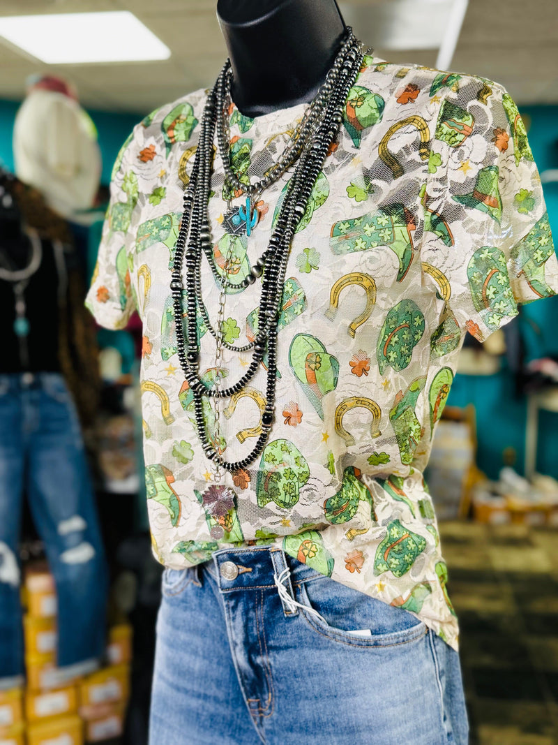 Shop Envi Me It's T-shirt Kinda Day The Cactus Country Lace Top