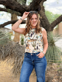 Shop Envi Me Tops and Tunics The Cactus Desert Ruffle Top