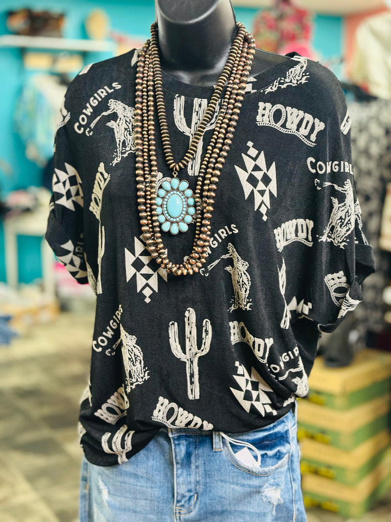 Shop Envi Me Tops and Tunics The Cactus Howdy Top